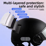 Rainproof Electric Bike Helmet with Sun Visor
