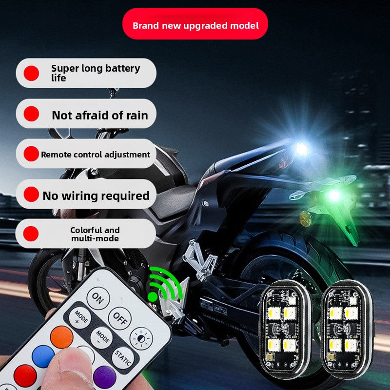Wireless remote control aircraft lights