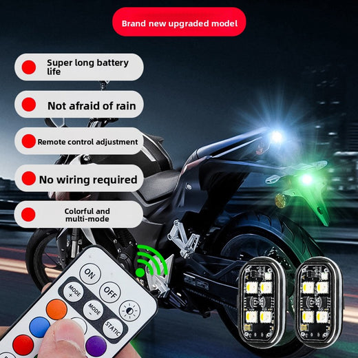 Wireless remote control aircraft lights