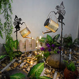 Outdoor waterproof solar-powered perforated projection lamp