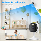 5MP Mini Wifi IP Camera Indoor Human Detection 5X Zoom Surveillance Baby Monitor CCTV PTZ with O-Kam Pro App Support SD Card