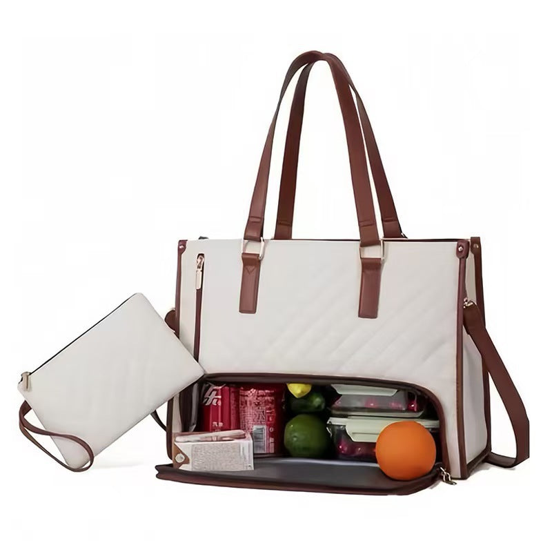 2-in-1 Insulated Lunch Tote Bag