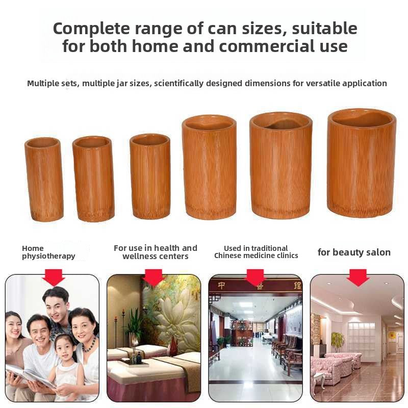 Natural Carbonized Bamboo Cupping Therapy Jar