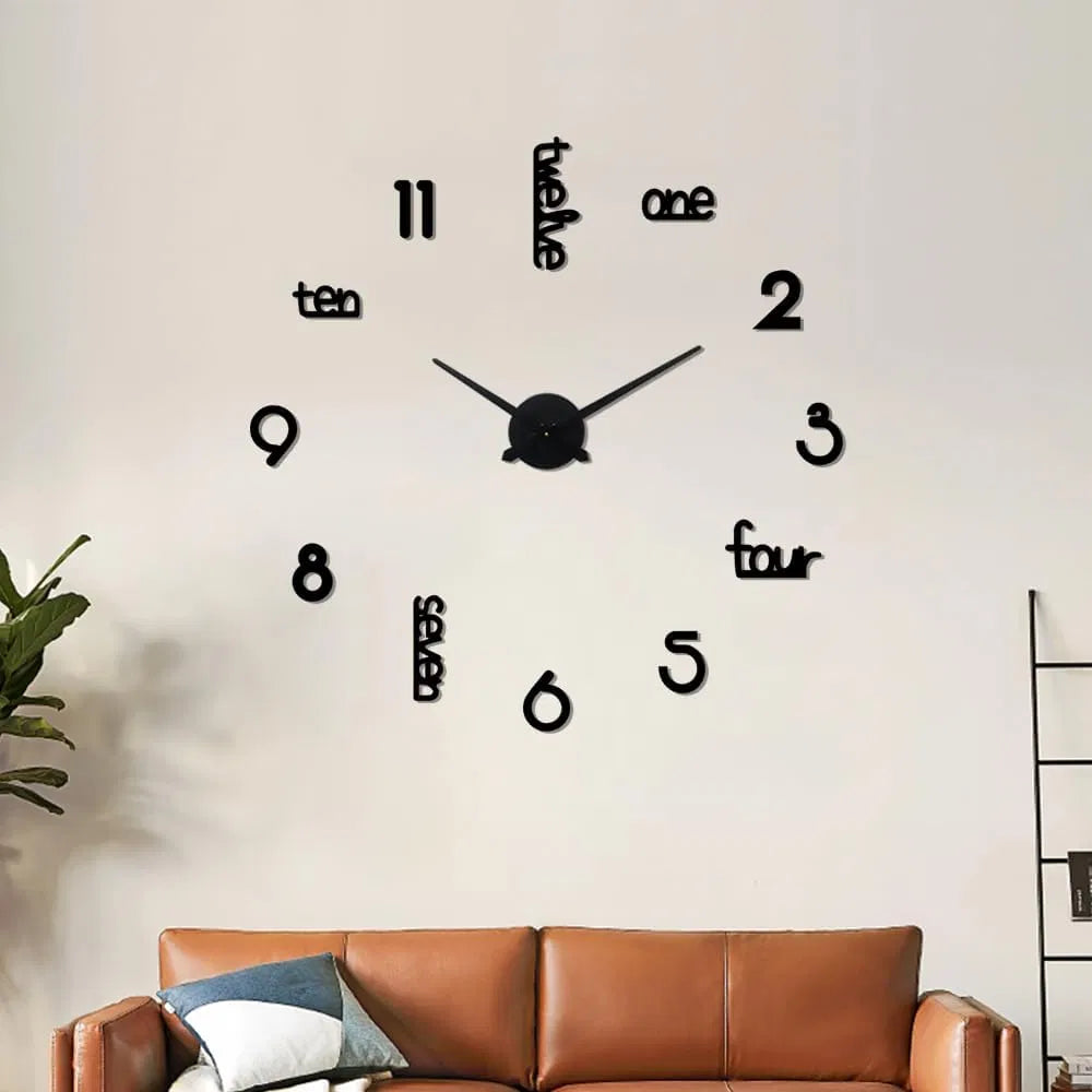 Close-up of geometric fanned frame on wall clock