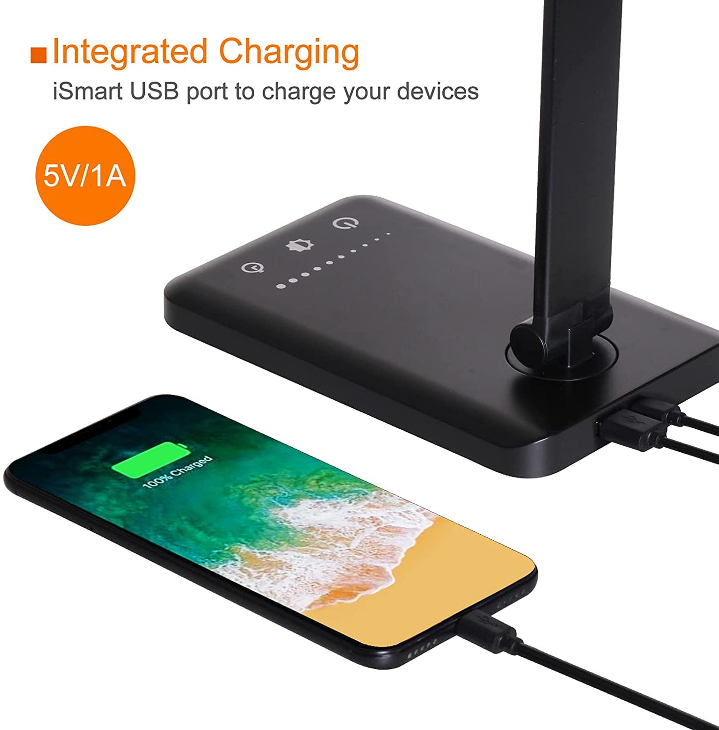 LED Flex Desk Lamp with Phone Charger