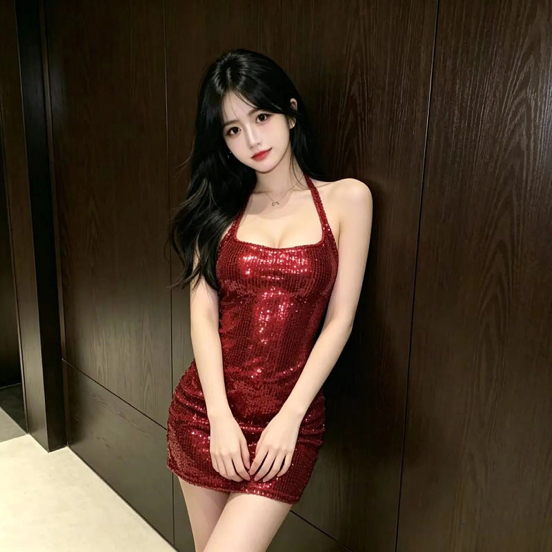 Halter Neck Bodycon Mini Dress