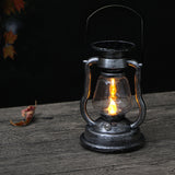Vintage Solar LED Lantern with Flame Effect