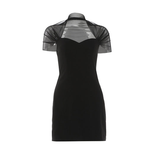 Elegant Mesh Panel Slim Dress Clothing & Accessories product image 6