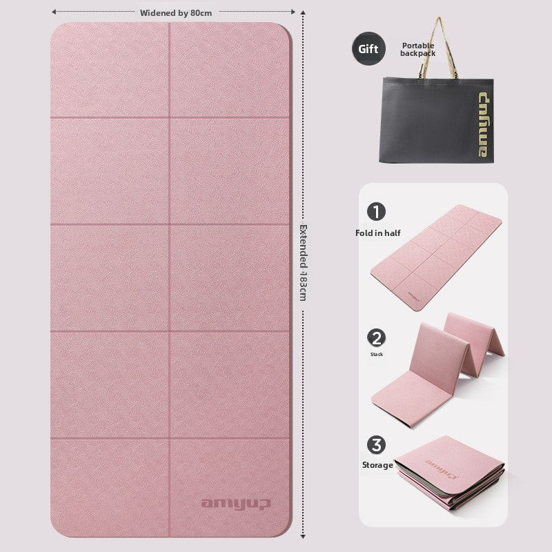 Portable anti-slip household foldable yoga mat