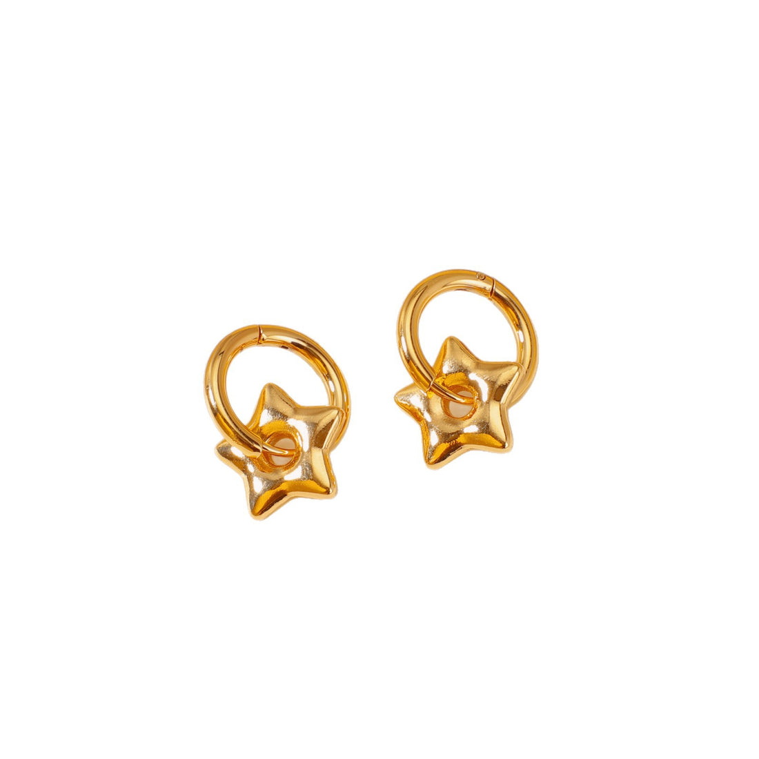 Heart-Shaped Stainless Steel Earrings