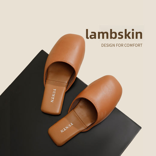 Minimalist Lambskin Indoor Slippers with Anti-Slip Sole Formal Shoes product image 1