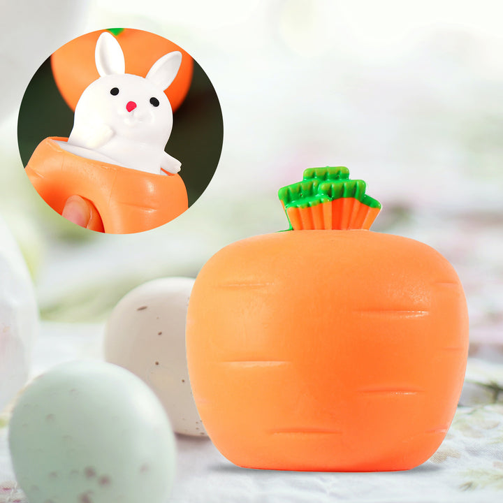 Carrot rabbit fidget toy bunny peeking out
