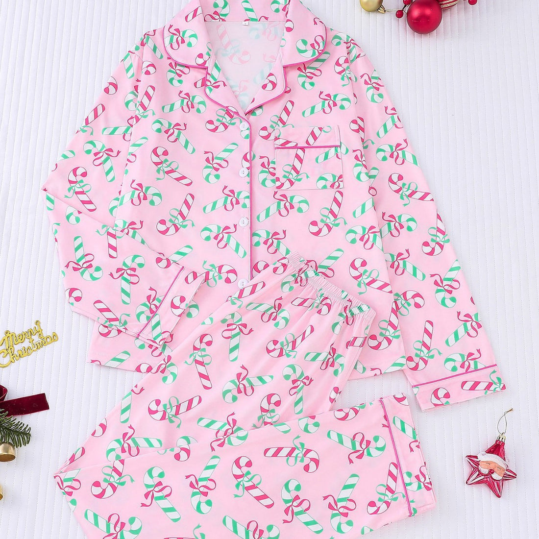 Women's Christmas Long Sleeve Pajama Set