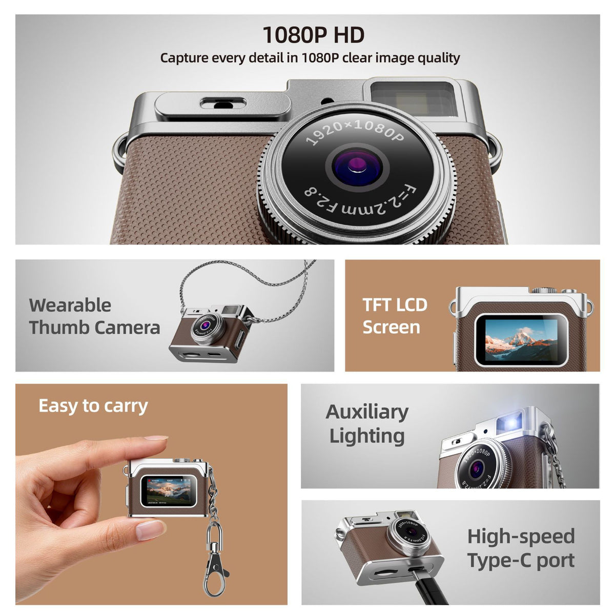 Mini Thumb Camera with Video Recording