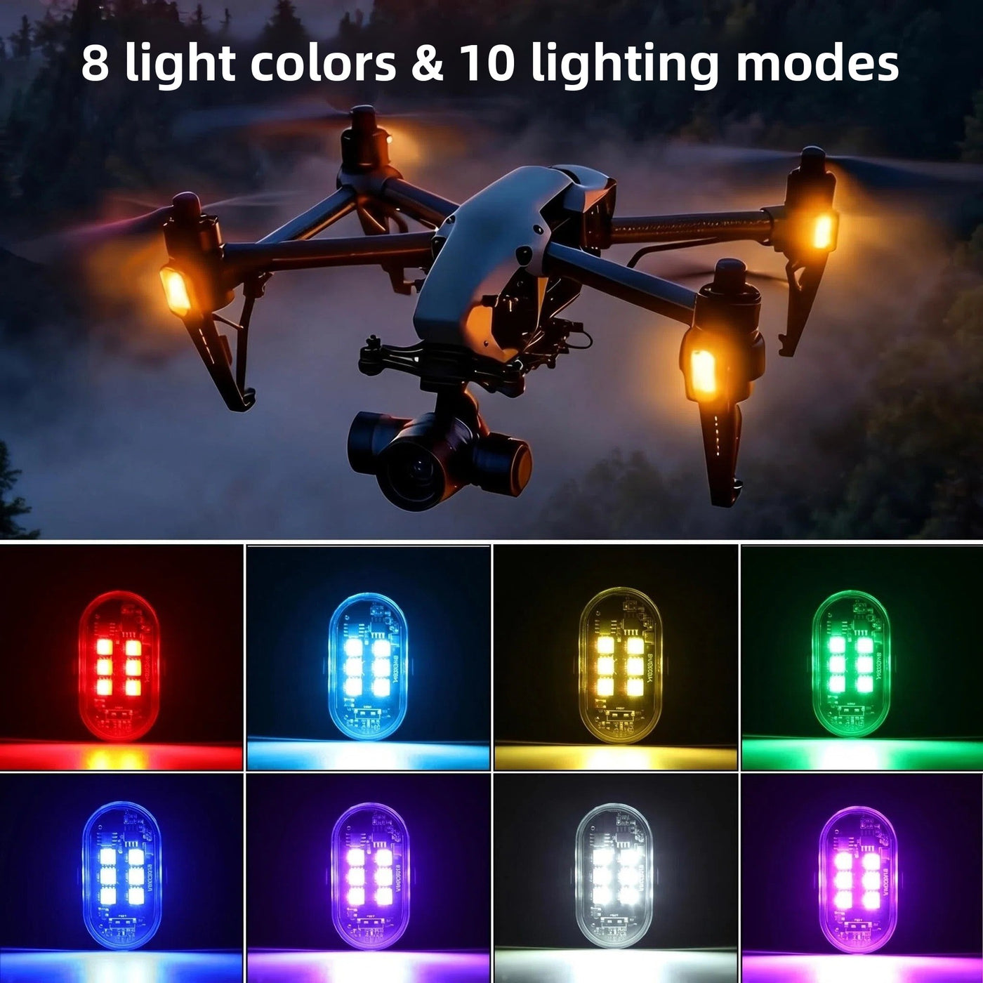 Wireless remote-control airplane lights
