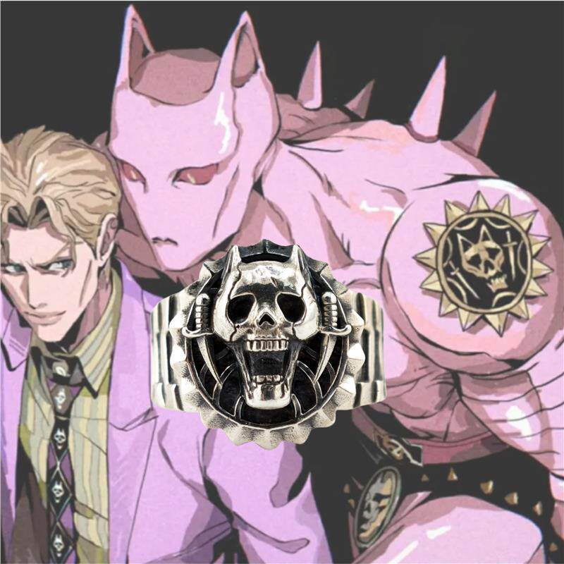 Jojo Killer Queen Punk Ring and Badge Set
