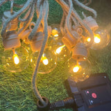 Solar Powered Vintage Bulb String Lights Outdoor Waterproof