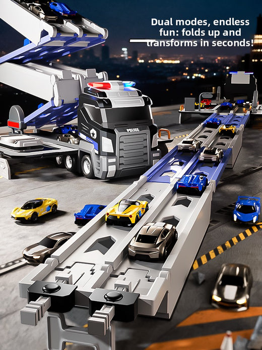 Transforming Police Car Toy with Track and Ejection Features product image 2