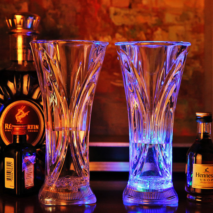 Square High-Footed LED Light-Up Water-Activated Colorful Party Cup