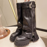 Fleece Lined Retro Riding Boots