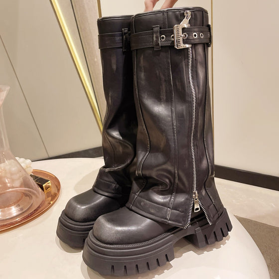 Women's fleece lined retro riding boots, photo 3