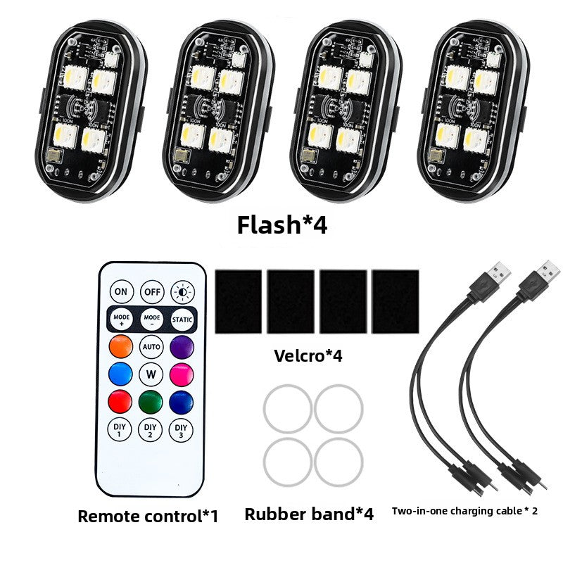 Wireless remote control aircraft lights
