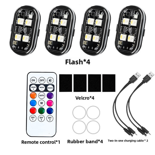 Wireless remote control aircraft lights