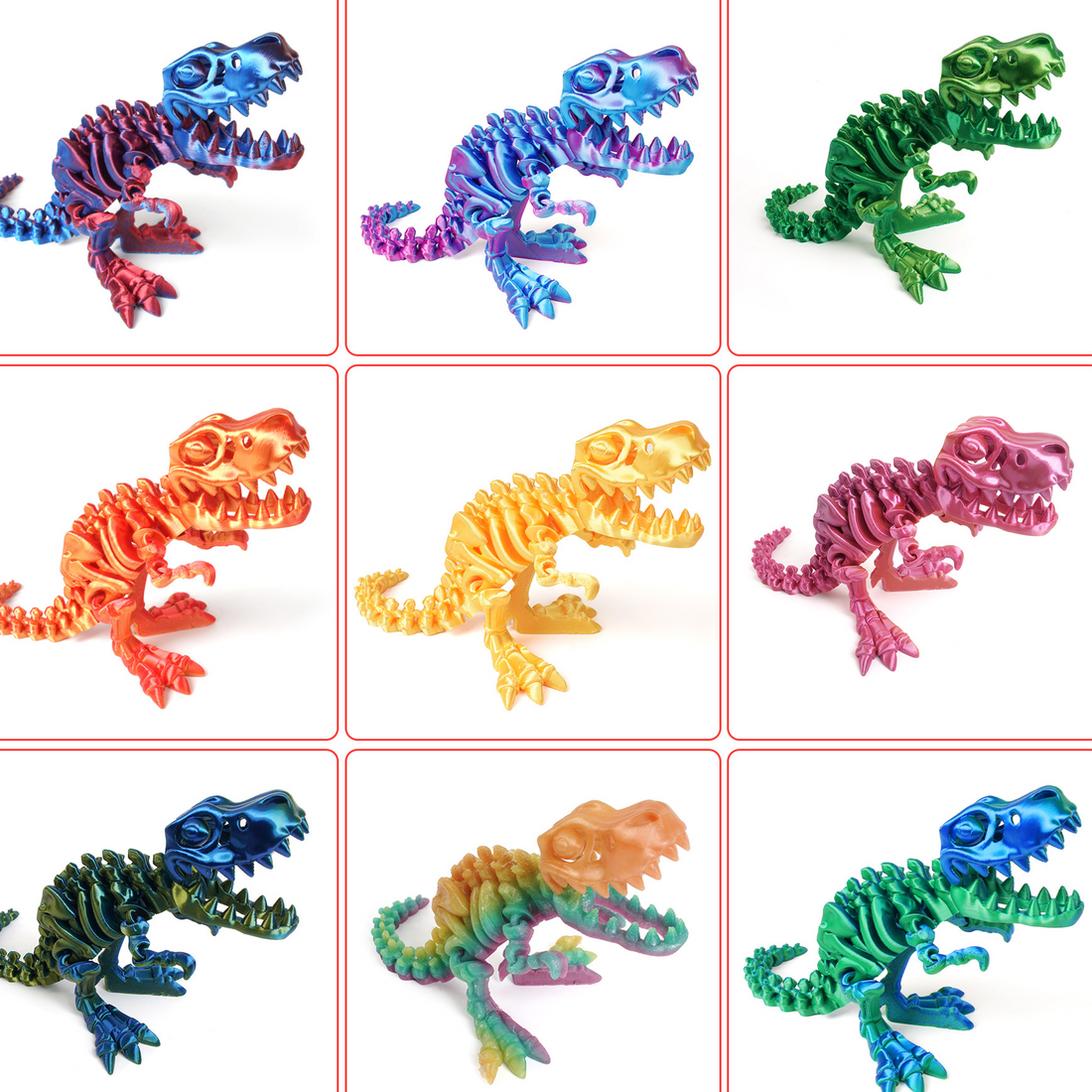 3D Printed Tyrannosaurus Rex Dinosaur Skeleton Craft Toy
