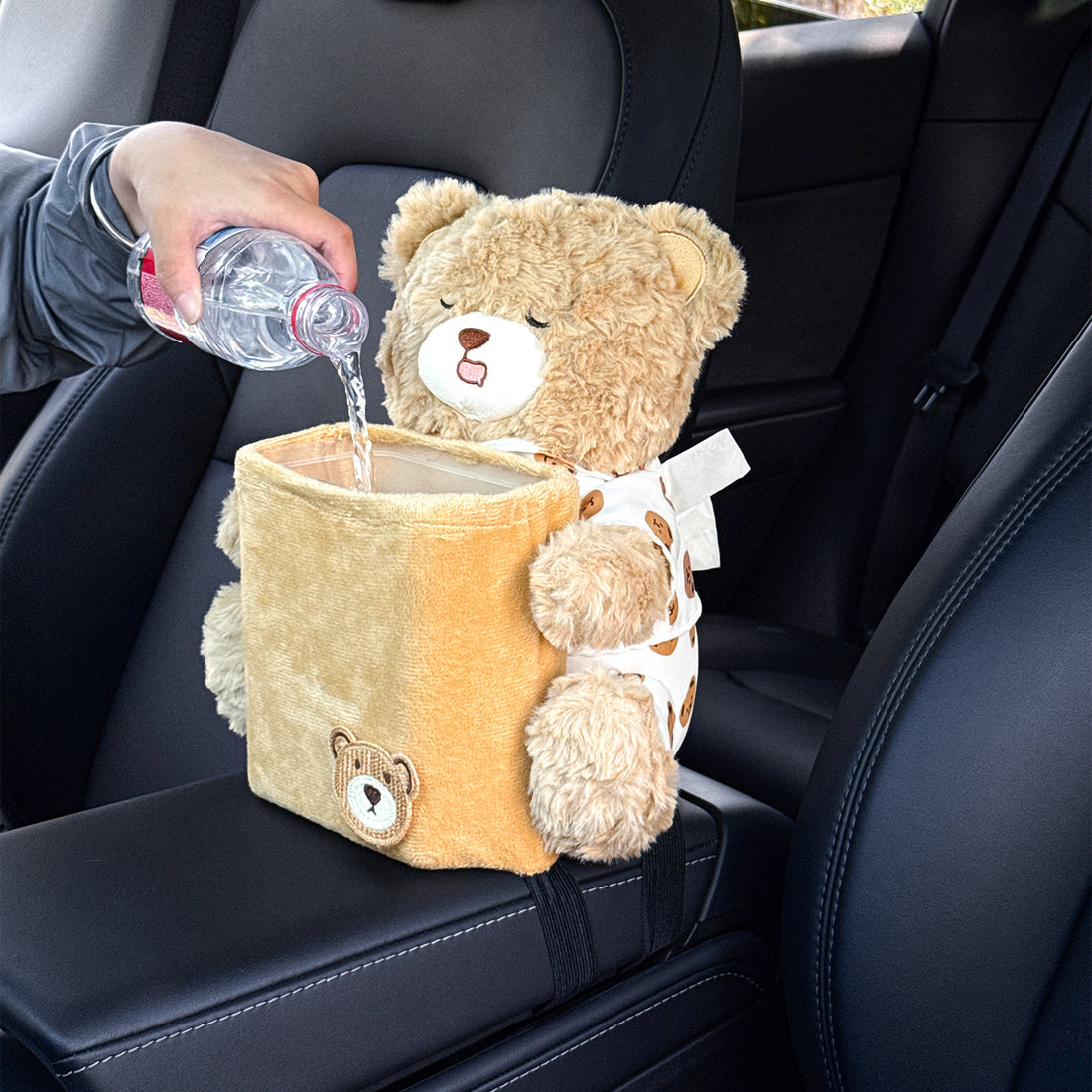 2-in-1 Car Tissue Box and Trash Can