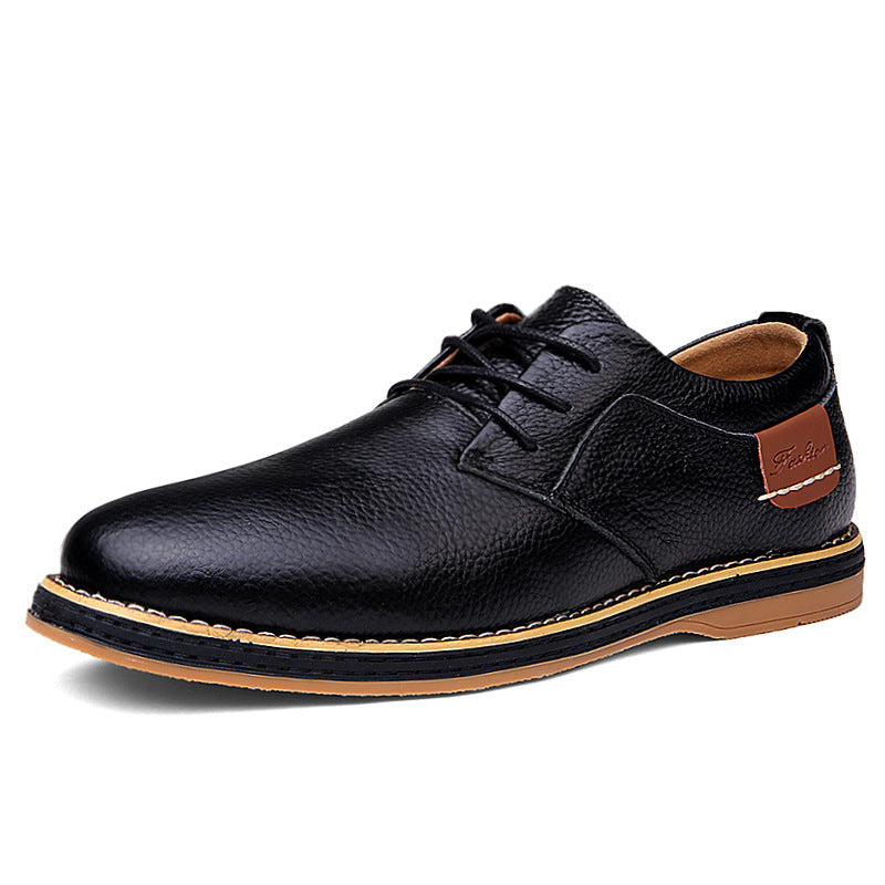 2024 Foreign Trade Men's Leather Shoes Cross-border Large Size Leather Shoes Fashion Business Casual Handmade Stitch Chelsea Men's Leather Shoes