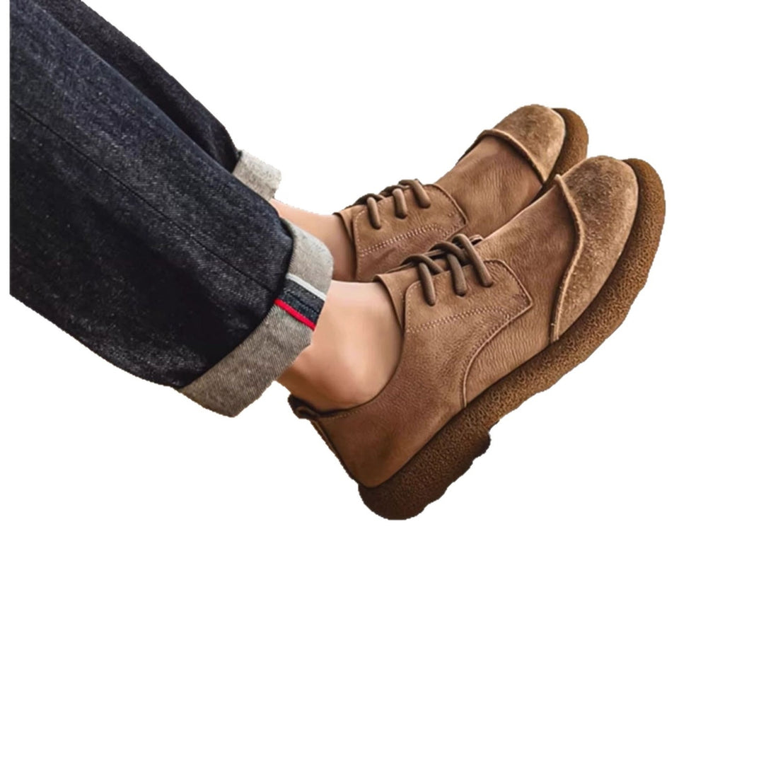Men's Retro Soft Leather Lace-Up Boots
