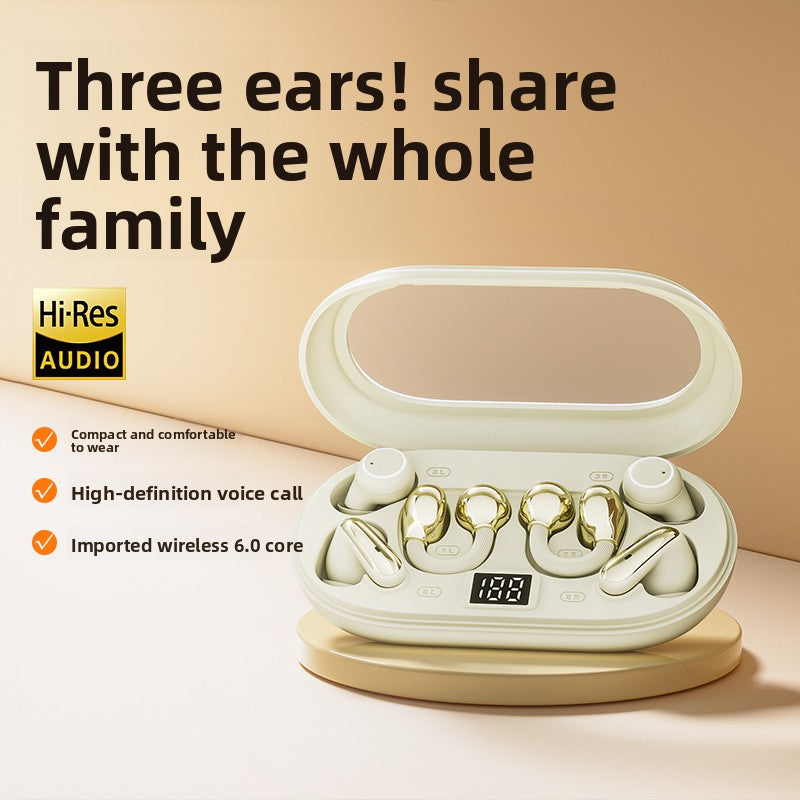 Tri-Functional Bluetooth Earbuds with Transparent Charging Case