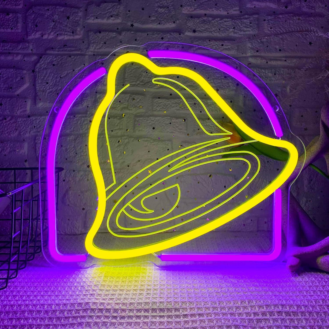Flexible LED Neon Light Sign Bat Skull Lock Shape Wall Decor
