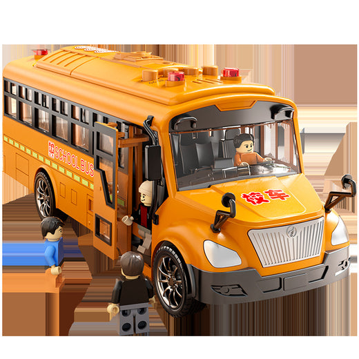 Children Inertial School Bus Toy with Sound and Light product image 5