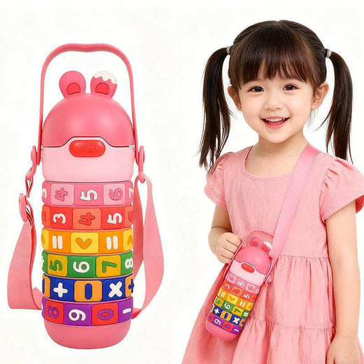 Portable straw water bottle