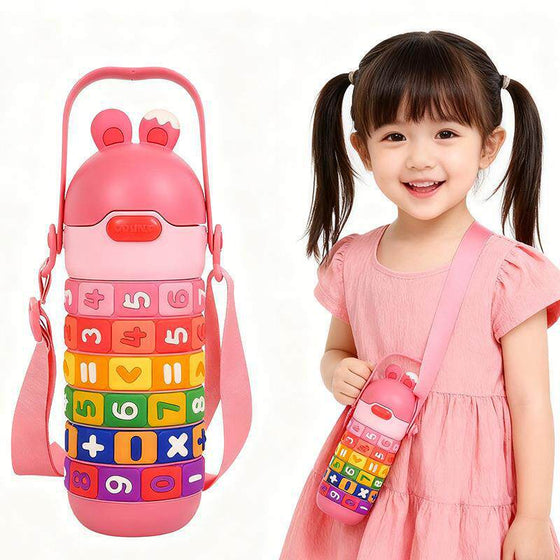 Portable straw water bottle product image 1