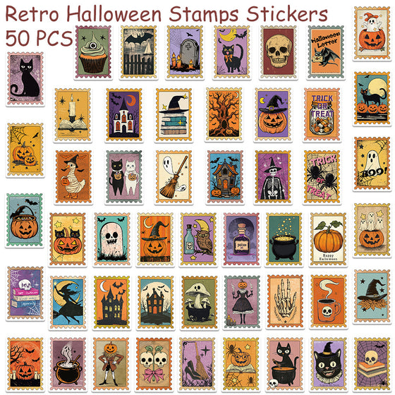 Vintage Halloween Stickers for DIY Decoration
