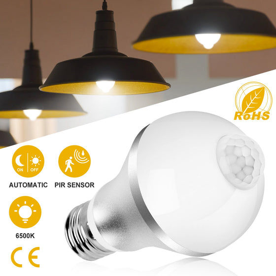 Motion sensor light bulb with PIR sensor tip and pendant lights