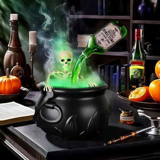 Halloween Witch Bucket Decoration Flame Skull Bucket Indoor Decor