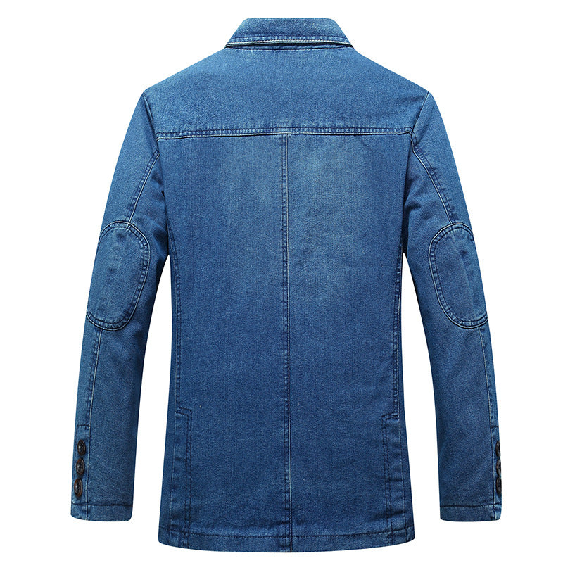 Men's hooded zip denim jacket, photo 2