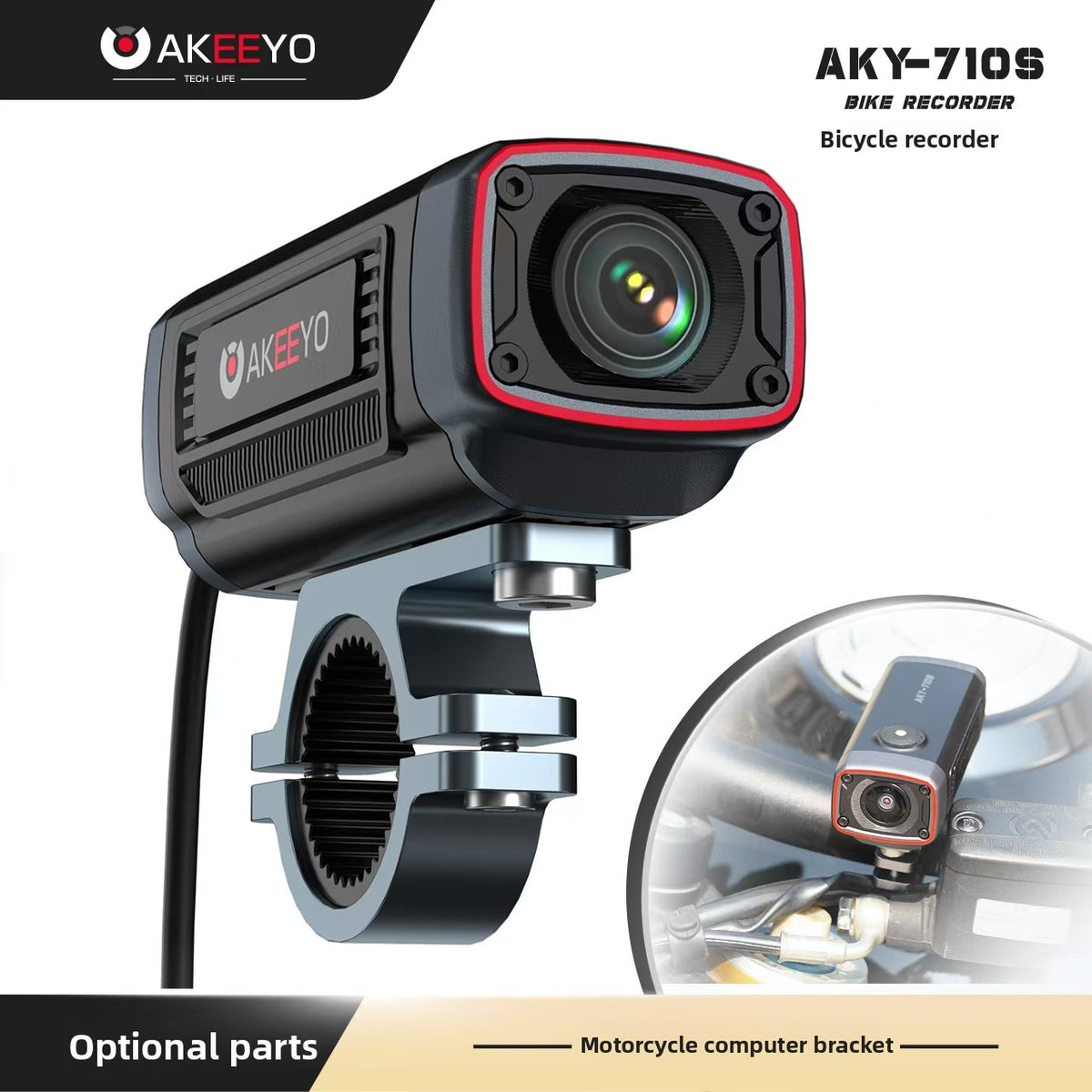 4K Waterproof Sports Action Camera for Cycling and Motorcycle Recording