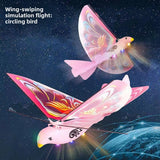 Electric Simulation Luban Flying Bird 360 Degree Spinning Flapping Wing Glowing Toy