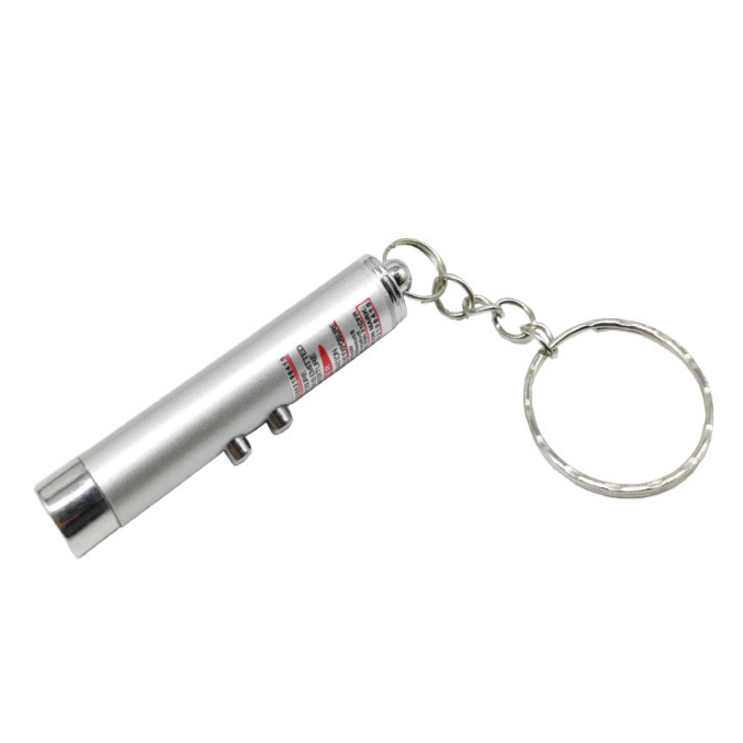 Aluminum Alloy LED Laser Flashlight Keychain