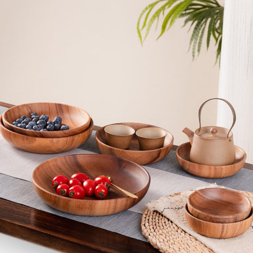 Acacia Wood Salad and Soup Bowls