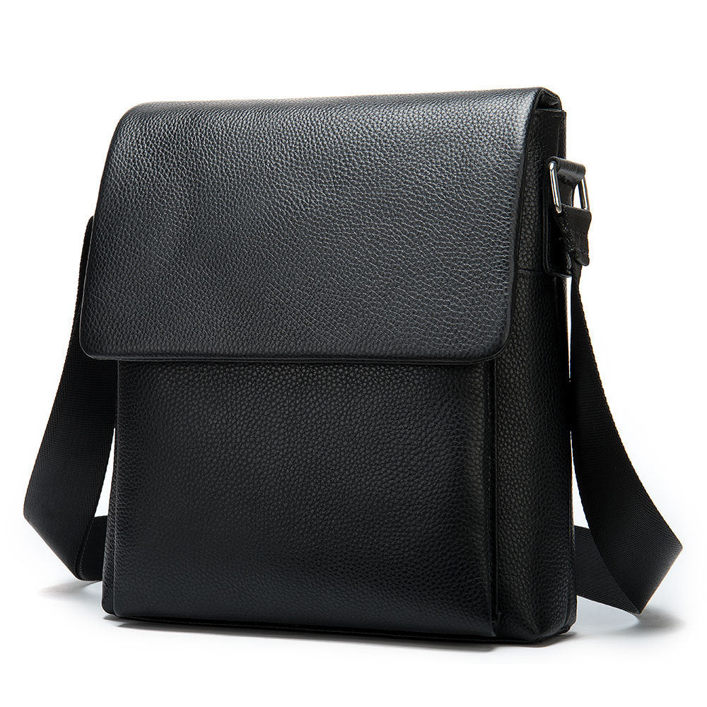 Cowhide Men's Shoulder Bag, Casual Cowhide Flap-Style Shoulder Bag For... product image 6