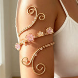 Floral Pearl Wrap-around Bracelet