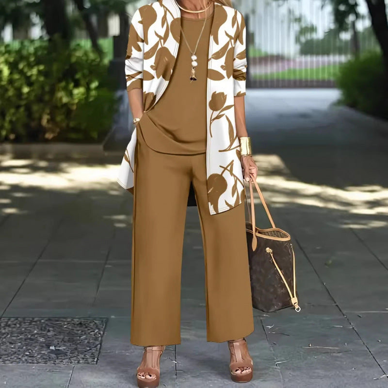 3D Printed 3-Piece Set Top Vest Pants Fashion Sports Outfit