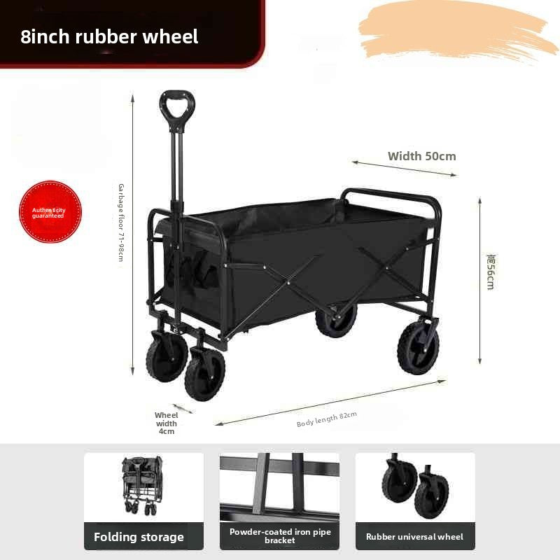 Folding Camping Cart Outdoor Utility Wagon with Table