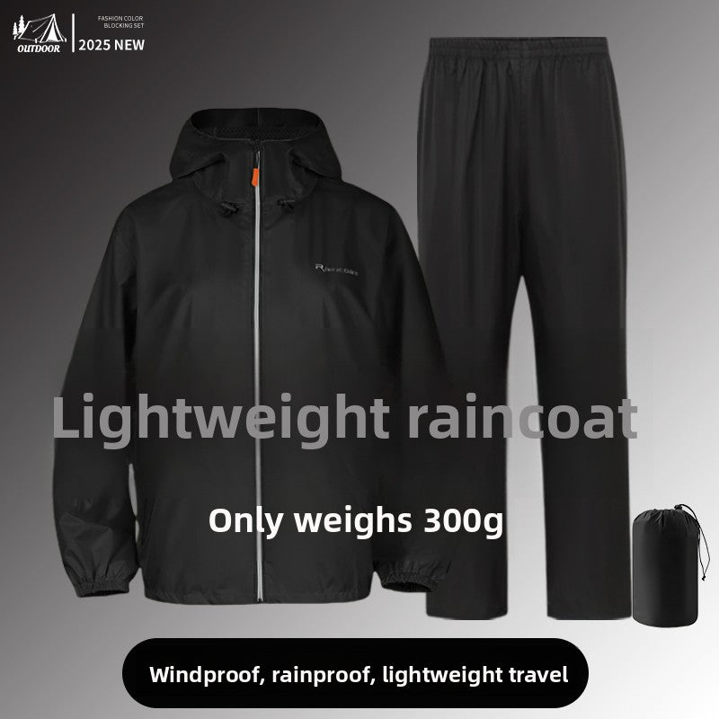 Ultra-Thin Waterproof Raincoat Set with Full Body Protection