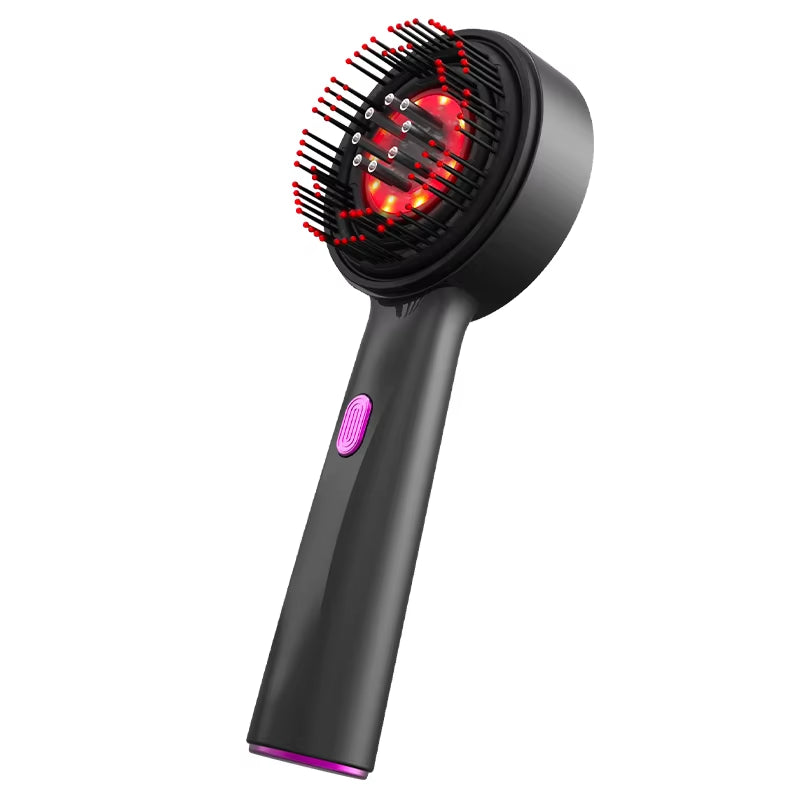 Electric Massage Comb with Vibration Red Light Therapy Scalp Brush Hair Growth Anti-Hair Loss Liquid Oil Applicator Hair Care